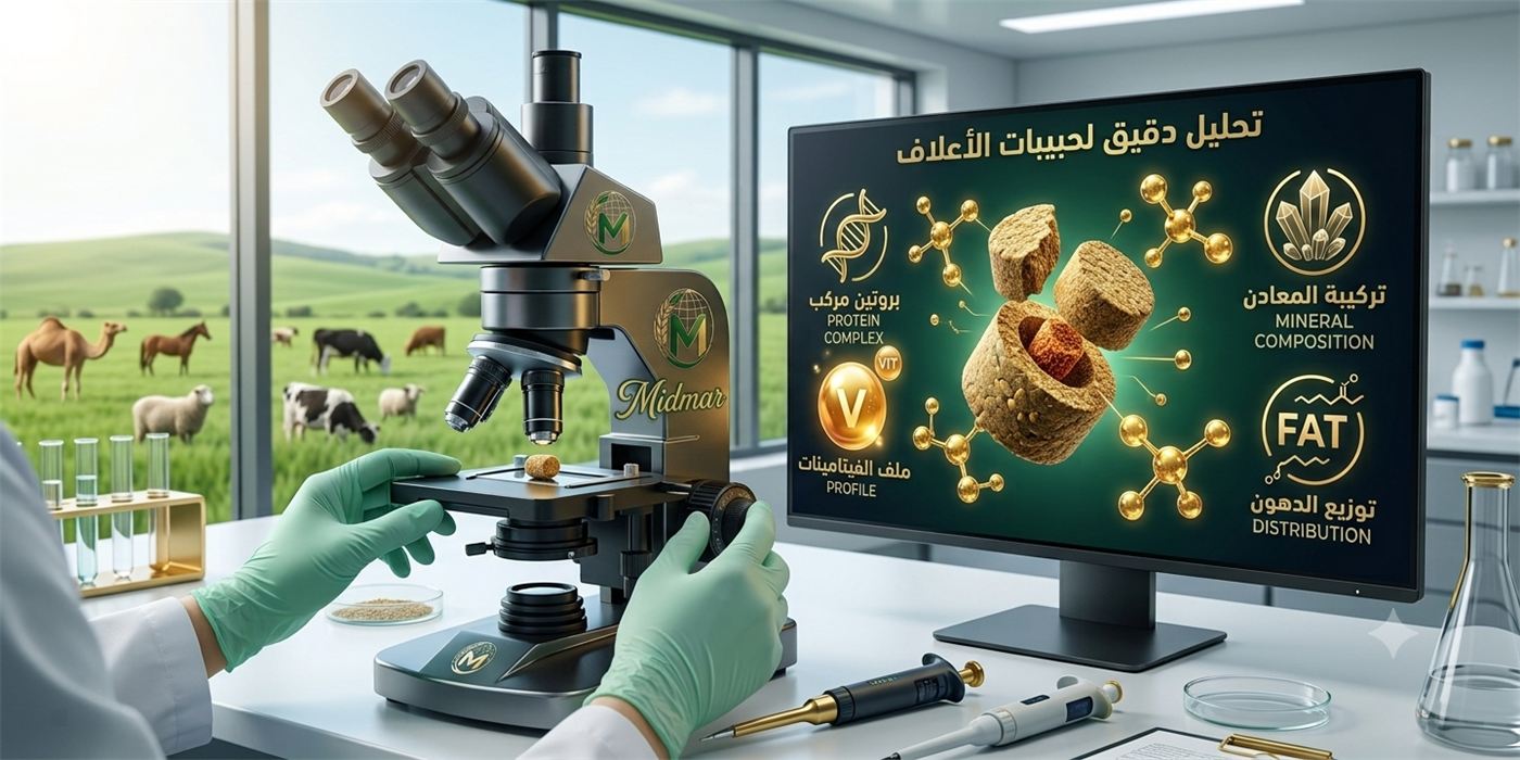 تحليل دقيق لحبيبات الأعلاف — علم وتقنية